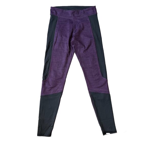 S Champion C9 Dark Purple Black Zip Pocket Stretch Ankle Athletic Leggings B9130 - Picture 1 of 4